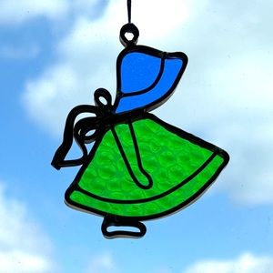 Vintage Stained Glass Girl